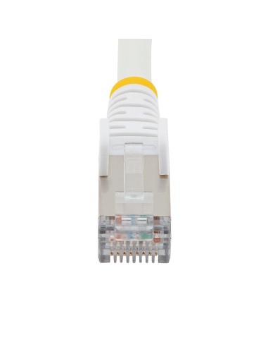 StarTech.com Cable de 5m de Red Ethernet CAT6a - Blanco - Low Smoke Zero Halogen (LSZH) - 10GbE - 500MHz - PoE++ de 100W -