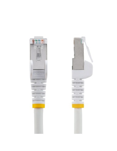 StarTech.com Cable de 7,5m de Red Ethernet CAT6a - Blanco - Low Smoke Zero Halogen (LSZH) - 10GbE - 500MHz - PoE++ de 100W -