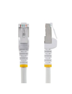StarTech.com Cable de 7m de Red Ethernet CAT6a - Blanco - Low Smoke Zero Halogen (LSZH) - 10GbE - 500MHz - PoE++ de 100W - 2