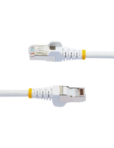 StarTech.com Cable de 7m de Red Ethernet CAT6a - Blanco - Low Smoke Zero Halogen (LSZH) - 10GbE - 500MHz - PoE++ de 100W -