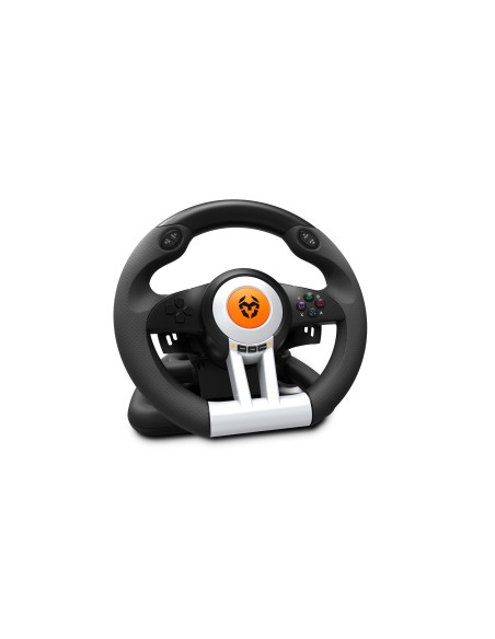 Krom K-Wheel Negro USB Volante + Pedales Analógico Digital PlayStation 4, Playstation, Playstation 3, Xbox One