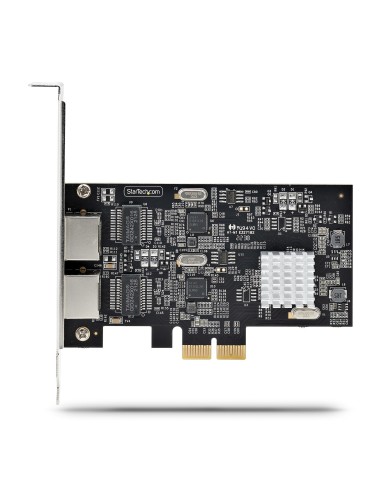 StarTech.com Tarjeta PCI Express de Red Ethernet 2 Puertos NBASE-T 2,5G - NIC I225-V - Tarjeta de Red de 2 Puertos para