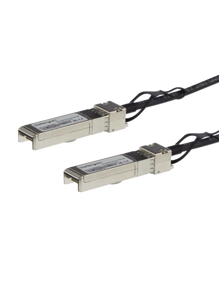 StarTech.com Cable de 2m Twinax Direct Attach SFP+ a SFP+ - 10G Compatible con MSA sin Codificar - DAC de Cobre SFP+ de 10 GbE