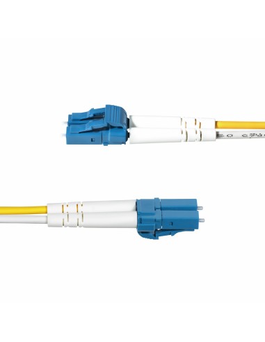StarTech.com Cable de Fibra Óptica Dúplex LC a LC (UPC) OS2 Monomodo de 1m - 9 125µm - 100G - Resistente a Dobleces - Low