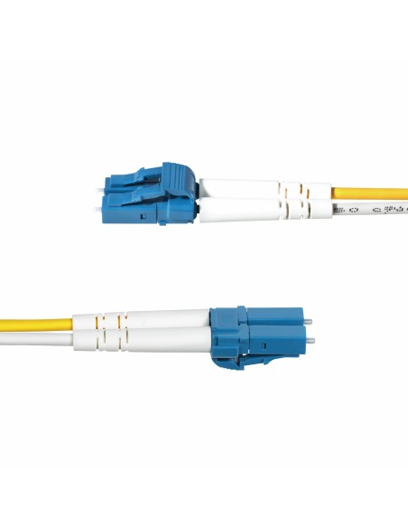 StarTech.com Cable de Fibra Óptica Dúplex LC a LC (UPC) OS2 Monomodo de 1m - 9 125µm - 100G - Resistente a Dobleces - Low