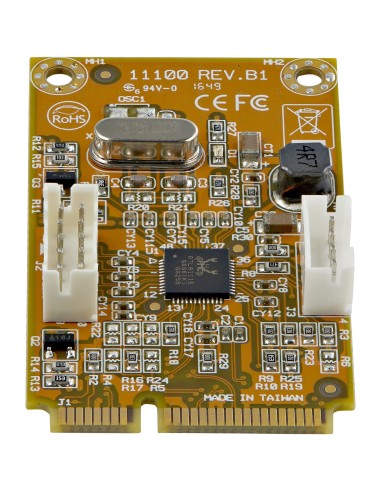 StarTech.com Adaptador Tarjeta de Red NIC Mini PCI Express PCI-e PCIe 1 Puerto Gigabit Ethernet RJ45