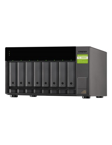 QNAP TL-D800C caja para disco duro externo Carcasa de disco duro SSD Negro, Gris 2.5 3.5"