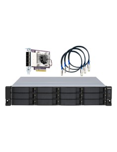 QNAP TL-R1200S-RP caja para disco duro externo Carcasa de disco duro SSD Negro, Gris 2.5 3.5" 2