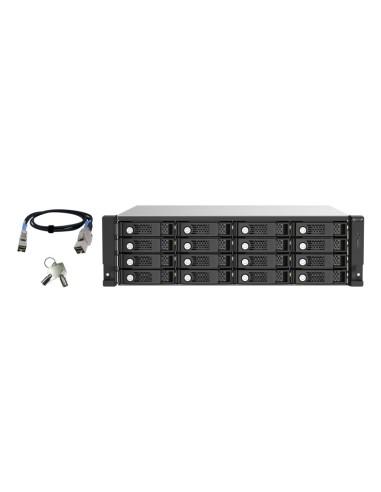 QNAP TL-R1620Sep-RP Caja de disco duro (HDD) Negro, Gris 2.5 3.5"