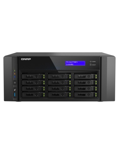 QNAP TS-H1277AFX-R7-32G servidor de almacenamiento NAS Torre AMD Ryzen™ 7 32 GB DDR5 0 TB QuTS hero Negro