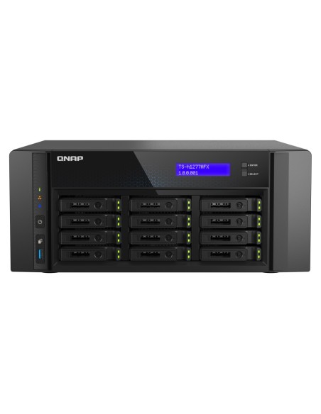 QNAP TS-H1277AFX-R7-32G servidor de almacenamiento NAS Torre AMD Ryzen™ 7 32 GB DDR5 0 TB QuTS hero Negro