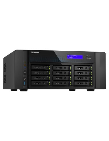 QNAP TS-H1277AFX-R7-32G servidor de almacenamiento NAS Torre AMD Ryzen™ 7 32 GB DDR5 0 TB QuTS hero Negro