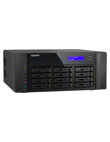 QNAP TS-H1277AFX-R7-32G servidor de almacenamiento NAS Torre AMD Ryzen™ 7 32 GB DDR5 0 TB QuTS hero Negro