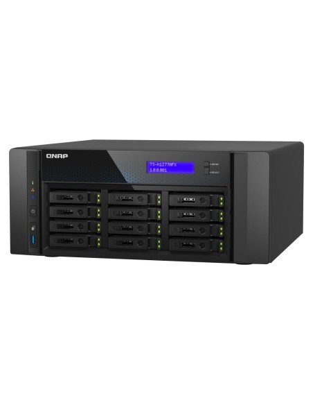 QNAP TS-H1277AFX-R7-32G servidor de almacenamiento NAS Torre AMD Ryzen™ 7 32 GB DDR5 0 TB QuTS hero Negro