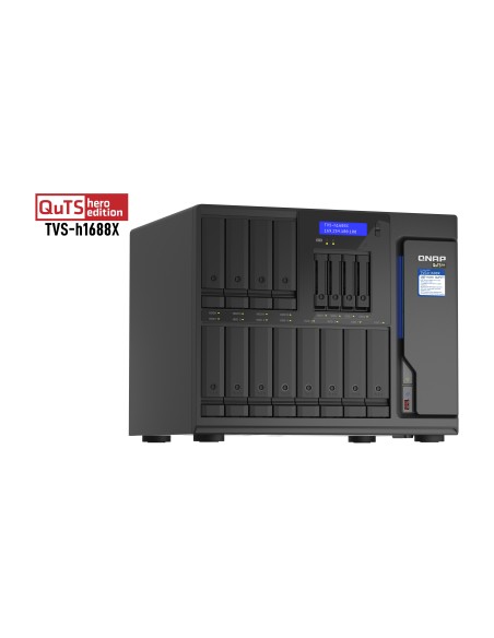 QNAP TVS-h1688X NAS Torre Intel® Xeon® W-1250 32 GB DDR4 0 TB QuTS hero Negro