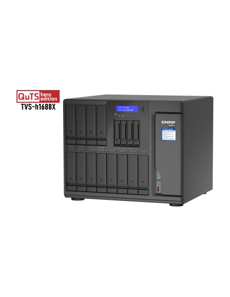 QNAP TVS-h1688X NAS Torre Intel® Xeon® W-1250 32 GB DDR4 0 TB QuTS hero Negro