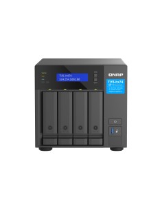 QNAP TVS-H474 NAS Torre Intel® Pentium® G7400 8 GB DDR4 0 TB QuTS hero Negro