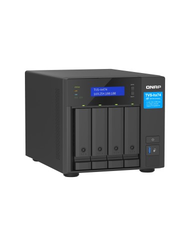 QNAP TVS-H474 NAS Torre Intel® Pentium® G7400 8 GB DDR4 0 TB QuTS hero Negro