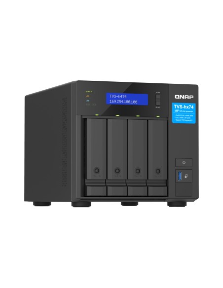 QNAP TVS-H474 NAS Torre Intel® Pentium® G7400 8 GB DDR4 0 TB QuTS hero Negro
