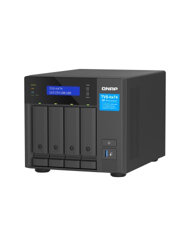 QNAP TVS-H474 NAS Torre Intel® Pentium® G7400 8 GB DDR4 0 TB QuTS hero Negro