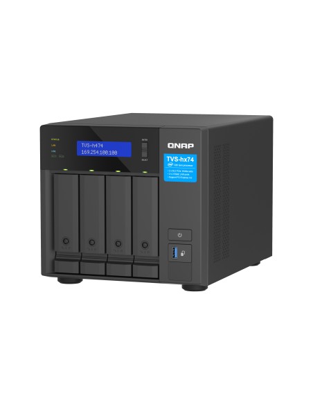 QNAP TVS-H474 NAS Torre Intel® Pentium® G7400 8 GB DDR4 0 TB QuTS hero Negro
