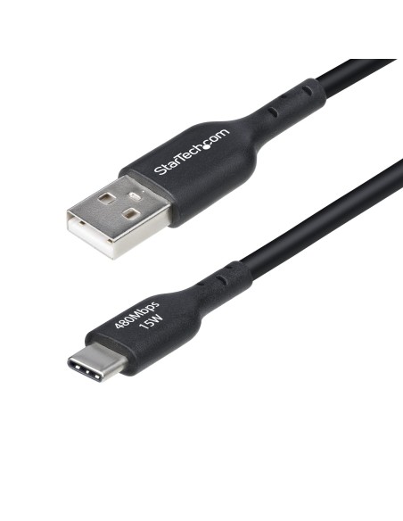 StarTech.com Cable Cargador USB-A a USB-C de 3m - Cable Adaptador USB-A a USB Tipo C - 3A - Cable de Carga y Sincronización -