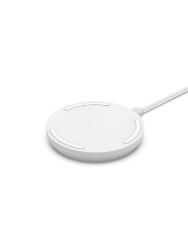 Belkin WIA001BTWH cargador de dispositivo móvil Teléfono Blanco Corriente alterna Cargador inalámbrico Carga rápida Auto
