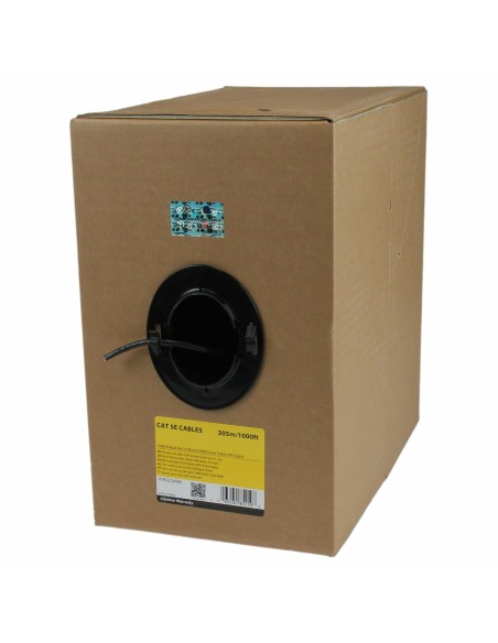 StarTech.com Bobina de Cable de Red Ethernet Cat5e a Granel - 304,8m - Sólido - CMR - Negro - Se Ajusta a TAA