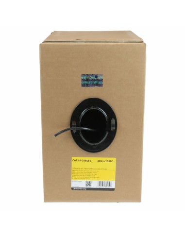 StarTech.com Bobina de Cable de Red Ethernet Cat5e a Granel - 304,8m - Sólido - CMR - Negro - Se Ajusta a TAA