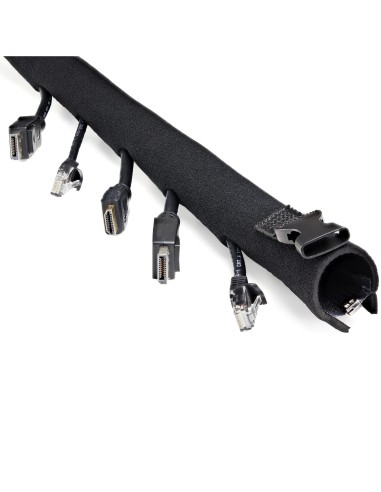 StarTech.com Manga de 1m de Neopreno con Cremallera para Gestión de Cableado - con 3cm de Diámetro - para Administración de