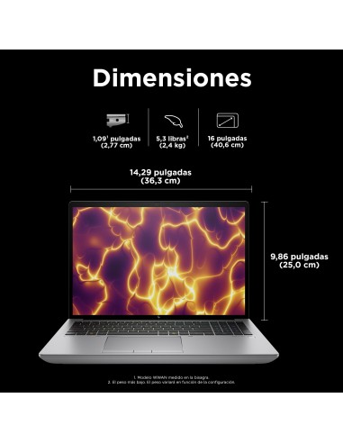 HP ZBook Fury G11 Intel® Core™ i9 i9-14900HX Estación de trabajo móvil 40,6 cm (16") WUXGA 32 GB DDR5-SDRAM 1 TB SSD NVIDIA