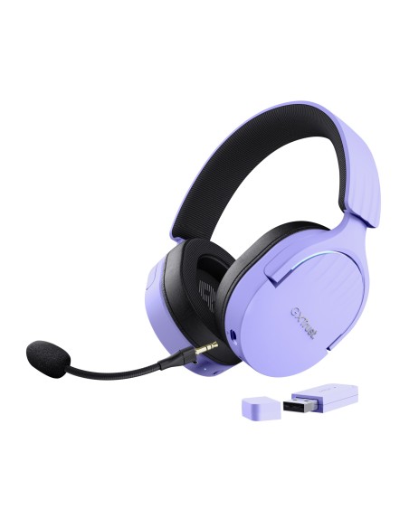 Trust GXT 491P FAYZO Auriculares Inalámbrico y alámbrico Diadema Juego USB tipo A Bluetooth Negro, Púrpura