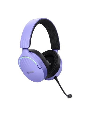 Trust GXT 491P FAYZO Auriculares Inalámbrico y alámbrico Diadema Juego USB tipo A Bluetooth Negro, Púrpura