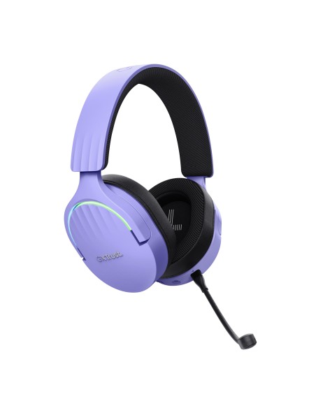Trust GXT 491P FAYZO Auriculares Inalámbrico y alámbrico Diadema Juego USB tipo A Bluetooth Negro, Púrpura