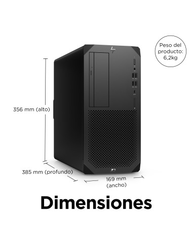 HP Z2 G9 Intel® Core™ i7 i7-14700 32 GB DDR5-SDRAM 1 TB SSD NVIDIA T1000 Windows 11 Pro Torre Puesto de trabajo AI Workstation