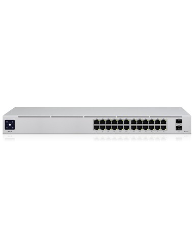 Ubiquiti UniFi 24-Port PoE Gestionado L2 L3 Gigabit Ethernet (10 100 1000) Energía sobre Ethernet (PoE) 1U Plata