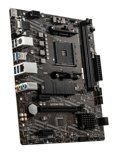 MSI A520M PRO placa base AMD A520 Zócalo AM4 micro ATX