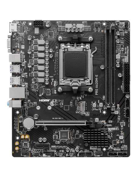 MSI PRO A620M-E placa base AMD A620 Zócalo AM5 micro ATX MSI PRO A620M-E placa base AMD A620 Zócalo AM5 micro ATX
