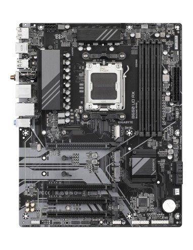 GIGABYTE B650 UD AX Placa Base - Compatible con CPUs AMD Ryzen Serie 9000, VRM de 6+2+2 fases, hasta 7600MHz DDR5 (OC), 1x PCIe