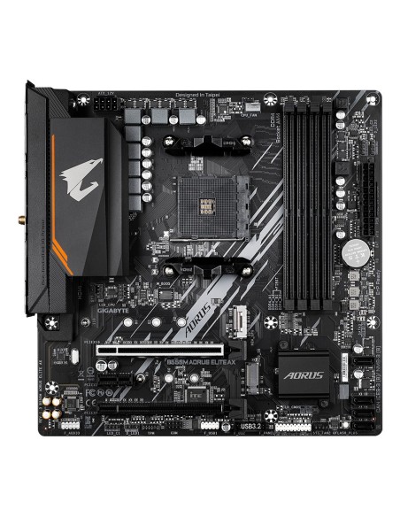 GIGABYTE B550M AORUS ELITE AX Placa base - Procesadores AMD Ryzen 5000, VRM de 5+3 fases, hasta 4733 MHz DDR4, 1xPCIe 4.0 + GIGABYTE B550M AORUS ELITE AX Placa base - Procesadores AMD Ryzen 5000, VRM de 5+3 fases, hasta 4733 MHz DDR4, 1xPCIe 4.0 +