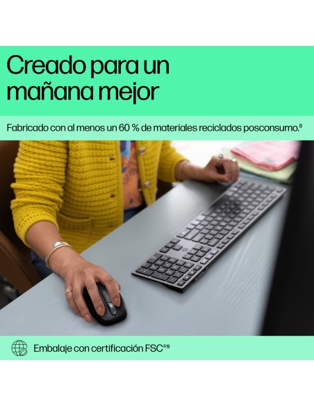 HP Teclado inalámbrico recargable multidispositivo 725 HP Teclado inalámbrico recargable multidispositivo 725