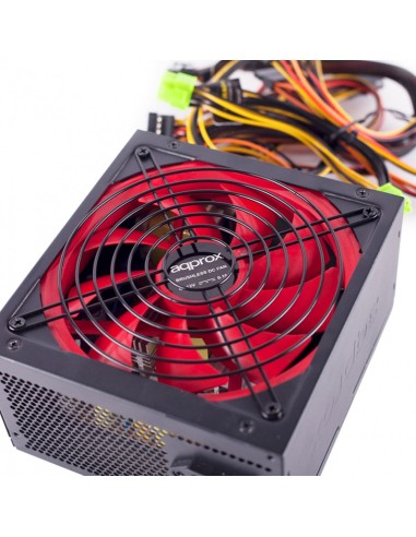 Approx FUENTE ALIM. GAMING ATX 800W unidad de fuente de alimentación 20+4 pin ATX Negro, Rojo