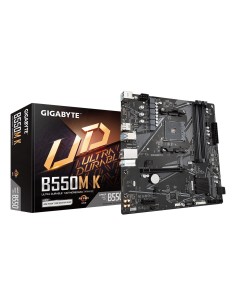 GIGABYTE B550M K Placa base - Procesadores AMD Ryzen 5000, hasta 4733 MHz DDR4, 1xPCIe 4.0 + 1xPCIe 3.0 M.2, LAN 1GbE, USB 3.2