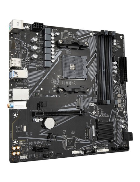 GIGABYTE B550M K Placa base - Procesadores AMD Ryzen 5000, hasta 4733 MHz DDR4, 1xPCIe 4.0 + 1xPCIe 3.0 M.2, LAN 1GbE, USB 3.2 GIGABYTE B550M K Placa base - Procesadores AMD Ryzen 5000, hasta 4733 MHz DDR4, 1xPCIe 4.0 + 1xPCIe 3.0 M.2, LAN 1GbE, USB 3.2
