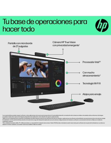 HP All-in-One 27-cr0087ns Intel® Core™ i5 i5-1335U 68,6 cm (27") 1920 x 1080 Pixeles PC todo en uno 16 GB DDR4-SDRAM 1 TB SSD