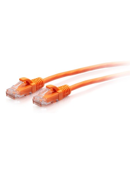 C2G Cable de conexión Ethernet delgado sin apantallar (UTP) con protección antienganche Cat6a de 1,5 m - Naranja
