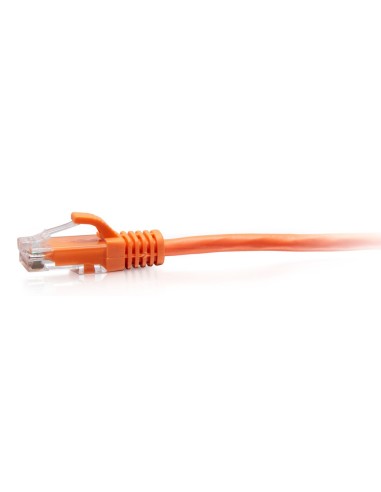 C2G Cable de conexión Ethernet delgado sin apantallar (UTP) con protección antienganche Cat6a de 1,5 m - Naranja