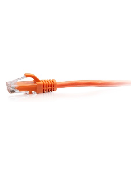 C2G Cable de conexión Ethernet delgado sin apantallar (UTP) con protección antienganche Cat6a de 1,5 m - Naranja