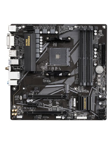 GIGABYTE B550M DS3H AC Placa base - Procesadores AMD Ryzen 5000, VRM de 5+3 fases, hasta 4733 MHz DDR4, 1xPCIe 4.0 + 1xPCIe 3.0