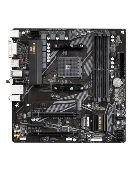 GIGABYTE B550M DS3H AC Placa base - Procesadores AMD Ryzen 5000, VRM de 5+3 fases, hasta 4733 MHz DDR4, 1xPCIe 4.0 + 1xPCIe 3.0 GIGABYTE B550M DS3H AC Placa base - Procesadores AMD Ryzen 5000, VRM de 5+3 fases, hasta 4733 MHz DDR4, 1xPCIe 4.0 + 1xPCIe 3.0